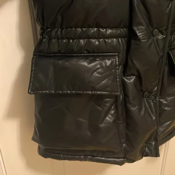 LVIR Hooded Leather Puffer Coat Size M - Picture 7 of 15